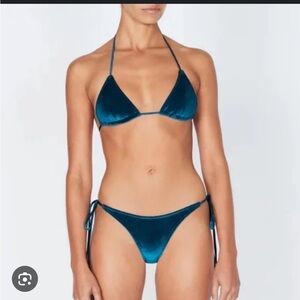 TRIANGL blue velvet bikini